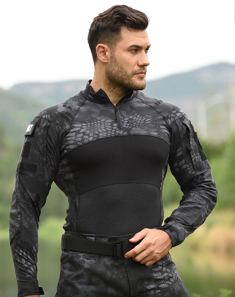 WildKing Herren G4 Taktisches Langarm-Tarnshirt für Wanderungen T3034
