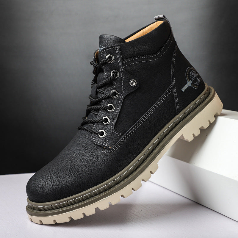 WildKing Herren Wasserdichte Mid-Cut Sicherheits-Arbeitsstiefel B2056 – Mit Stahlkappe, Rutschfest & Robust für Outdoor & Bau