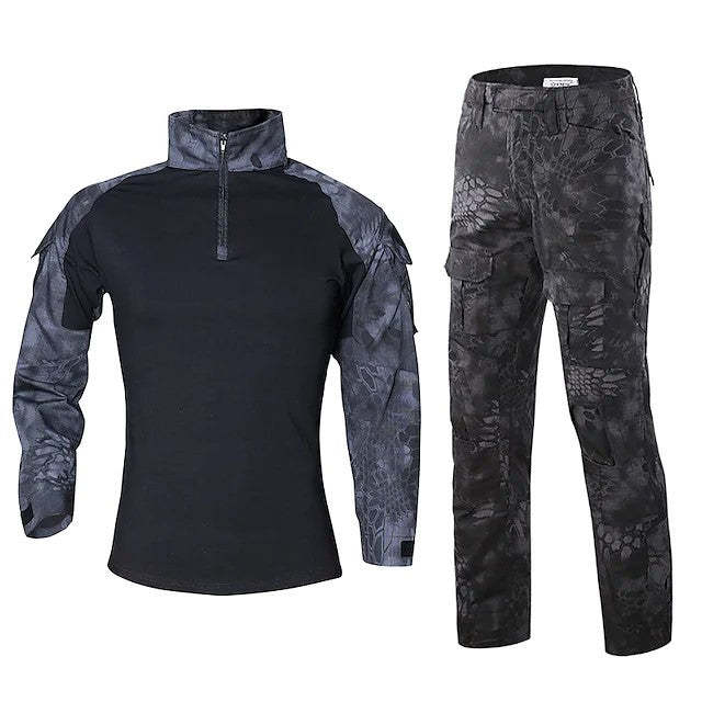 Wildking Herren Outdoor Combat Shirt Black Python