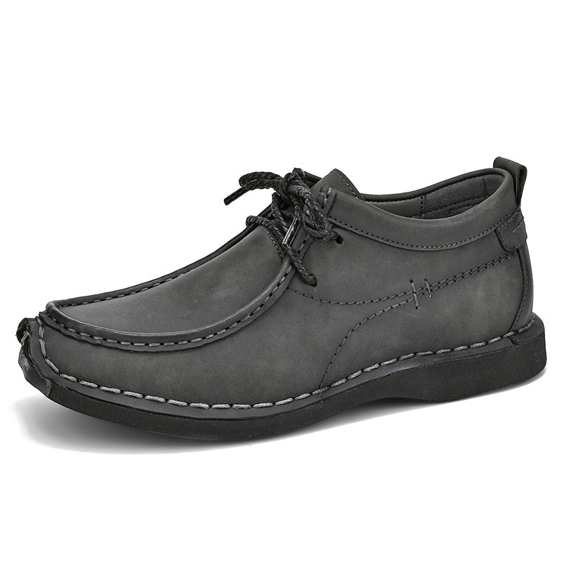 WildKing Herren Erhöhte Leder-Loafers mit Weicher Sohle, Rutschfest und Schnürung B5876