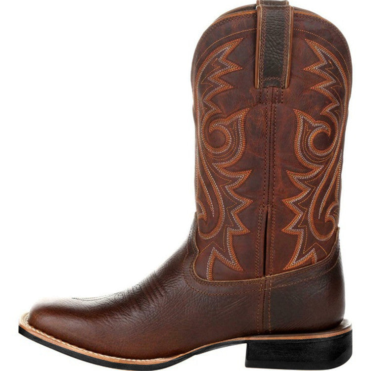 Wildking High-Top Bestickte Retro Western Cowboy Stiefel 8802 – Weite Spitze