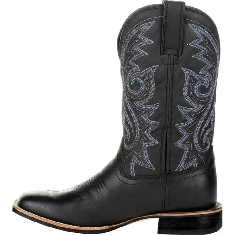 Wildking High-Top Bestickte Retro Western Cowboy Stiefel 8802 – Weite Spitze