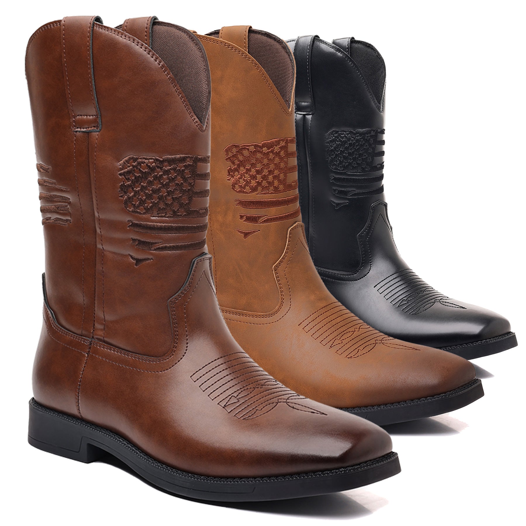 Wildking Herren Retro Western Cowboy Boots 8702