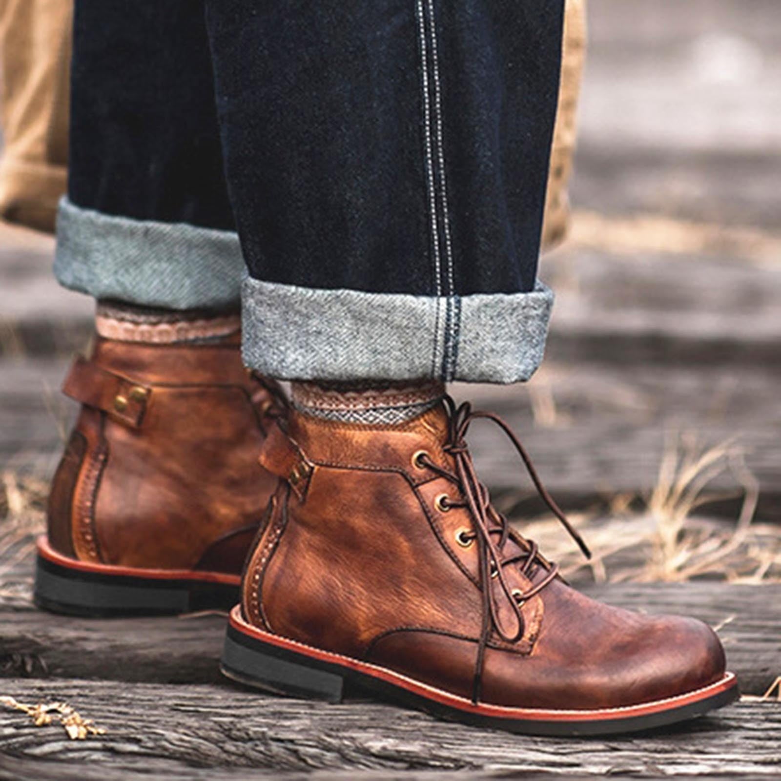 Wildking Herren Business Leder Western Cowboy Boots 6078