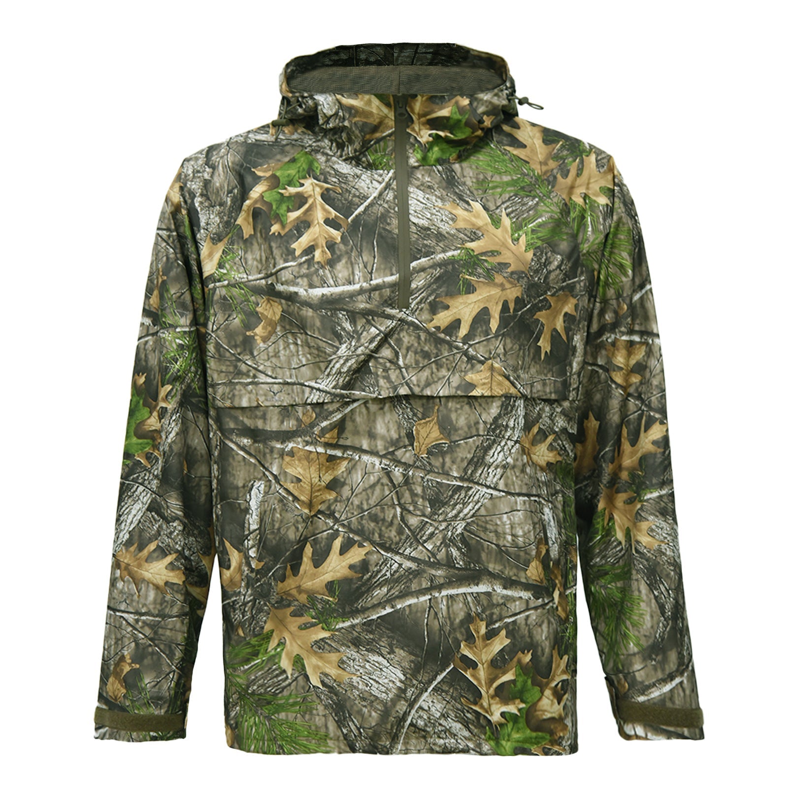 Wildking Herren Jagd Windbreaker – Camouflage „Big Tree“ mit Sonnen- & Windschutz
