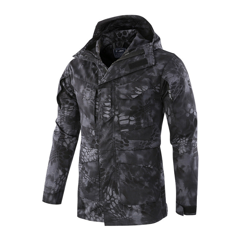 Wildking Herren Camouflage Bergsteiger-Jacke – Wasserdicht & Robust – M65
