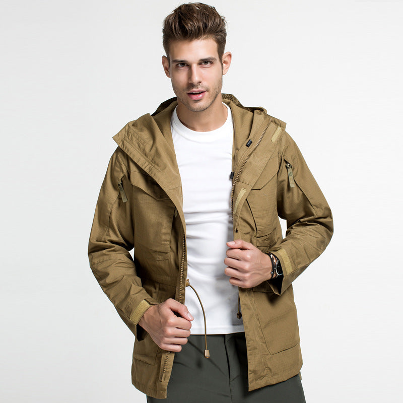 Wildking Herren Camouflage Bergsteiger-Jacke – Wasserdicht & Robust – M65