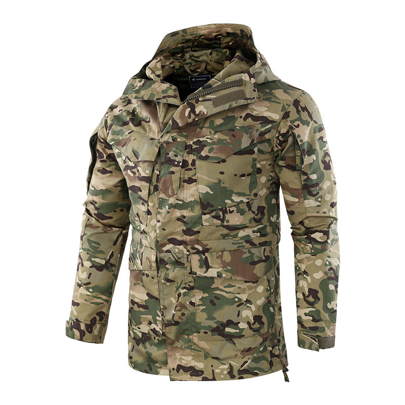 Wildking Herren Camouflage Bergsteiger-Jacke – Wasserdicht & Robust – M65