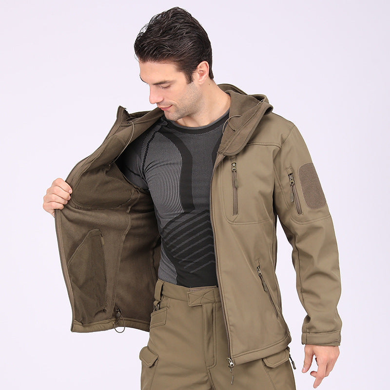 Wildking Herren Camouflage Softshell-Bergsteigerjacke – Wasserdicht & Winddicht – A013