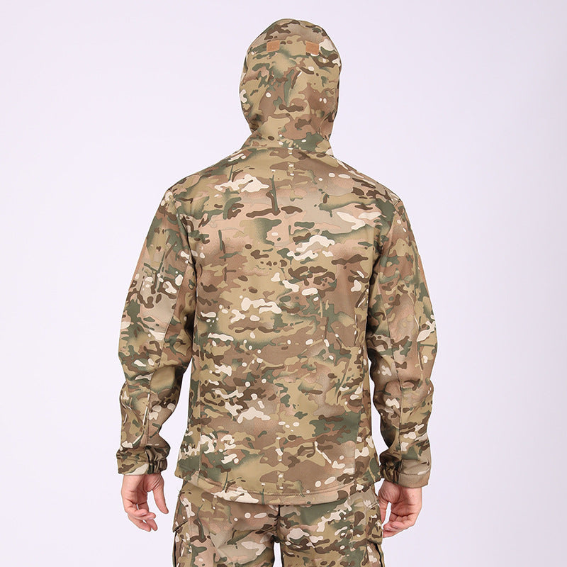 Wildking Herren Camouflage Softshell-Bergsteigerjacke – Wasserdicht & Winddicht – A013-Camo