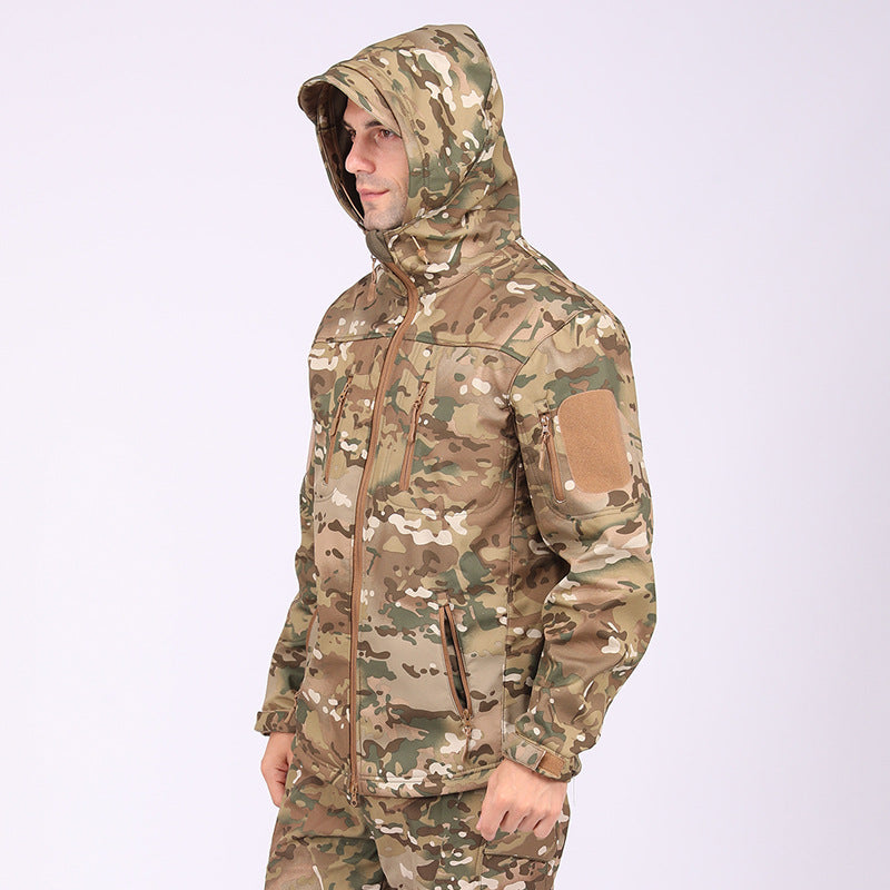 Wildking Herren Camouflage Softshell-Bergsteigerjacke – Wasserdicht & Winddicht – A013-Camo