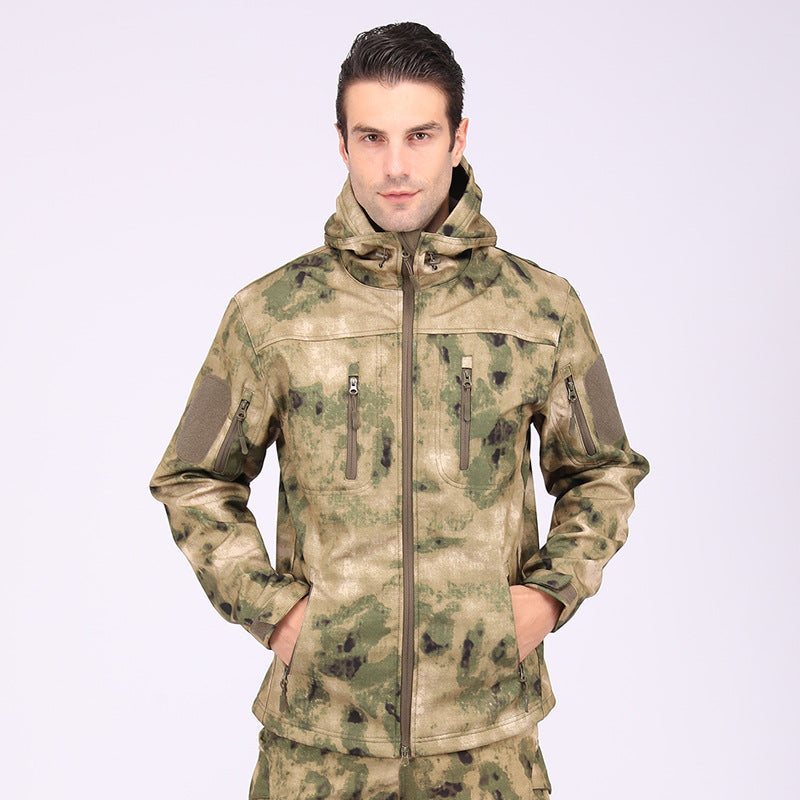 Wildking Herren Camouflage Softshell-Bergsteigerjacke – Wasserdicht & Winddicht – A013-Camo