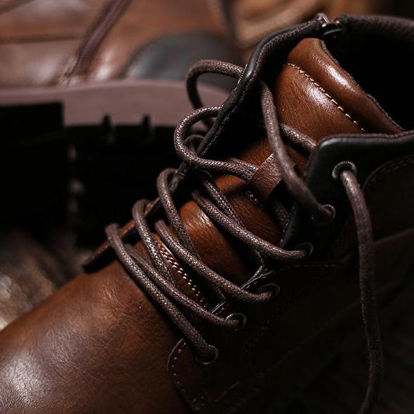 WildKing Herren Leder Schnürstiefel 3998 – Spitzzehe, Knöchelhoch