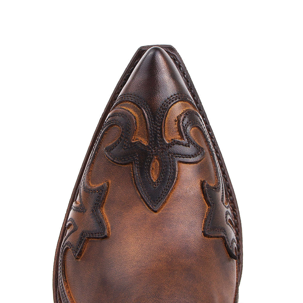 Wildking Herren Klassische Bestickte Western Cowboy Boots 9092 – Rundspitze