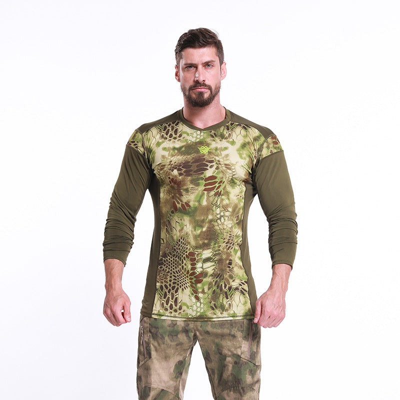 WildKing Herren Tactical Langarmshirt Q1060 – Schnell Trocknend, Camouflage