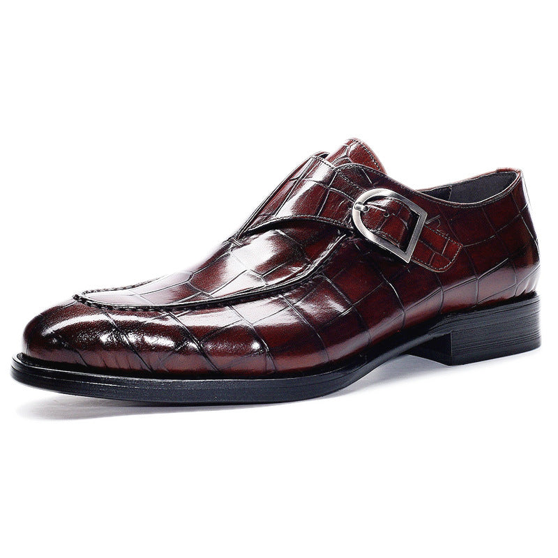 WildKing Herren Dress Oxford Schuhe mit Kappe und Monk Strap B4769