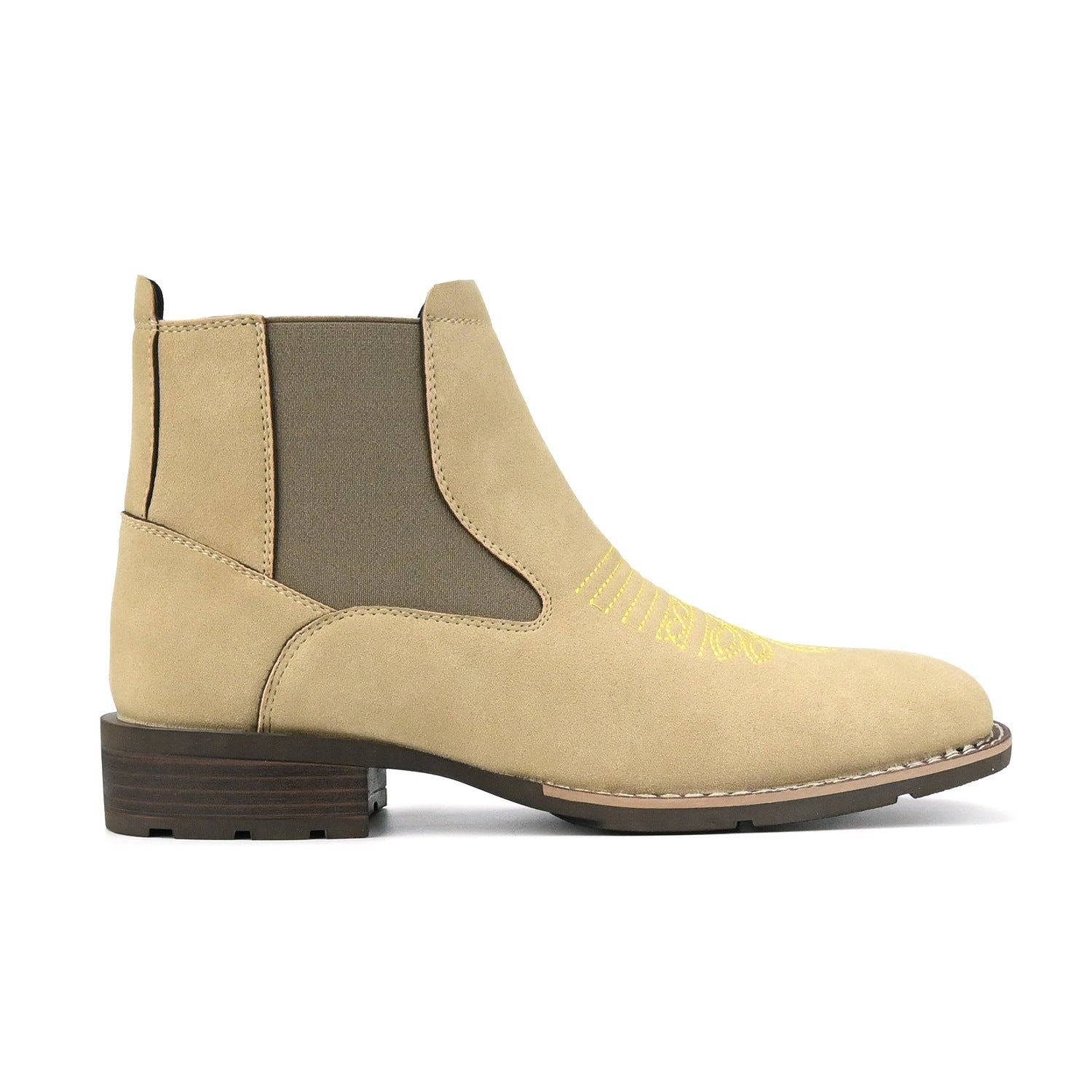 Wildking Herren Bestickte Slip-On Chelsea Boots B3045 – Stilvolle Stiefeletten mit Charakter