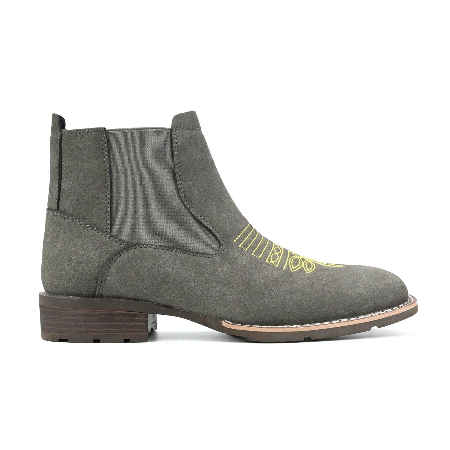 Wildking Herren Bestickte Slip-On Chelsea Boots B3045 – Stilvolle Stiefeletten mit Charakter