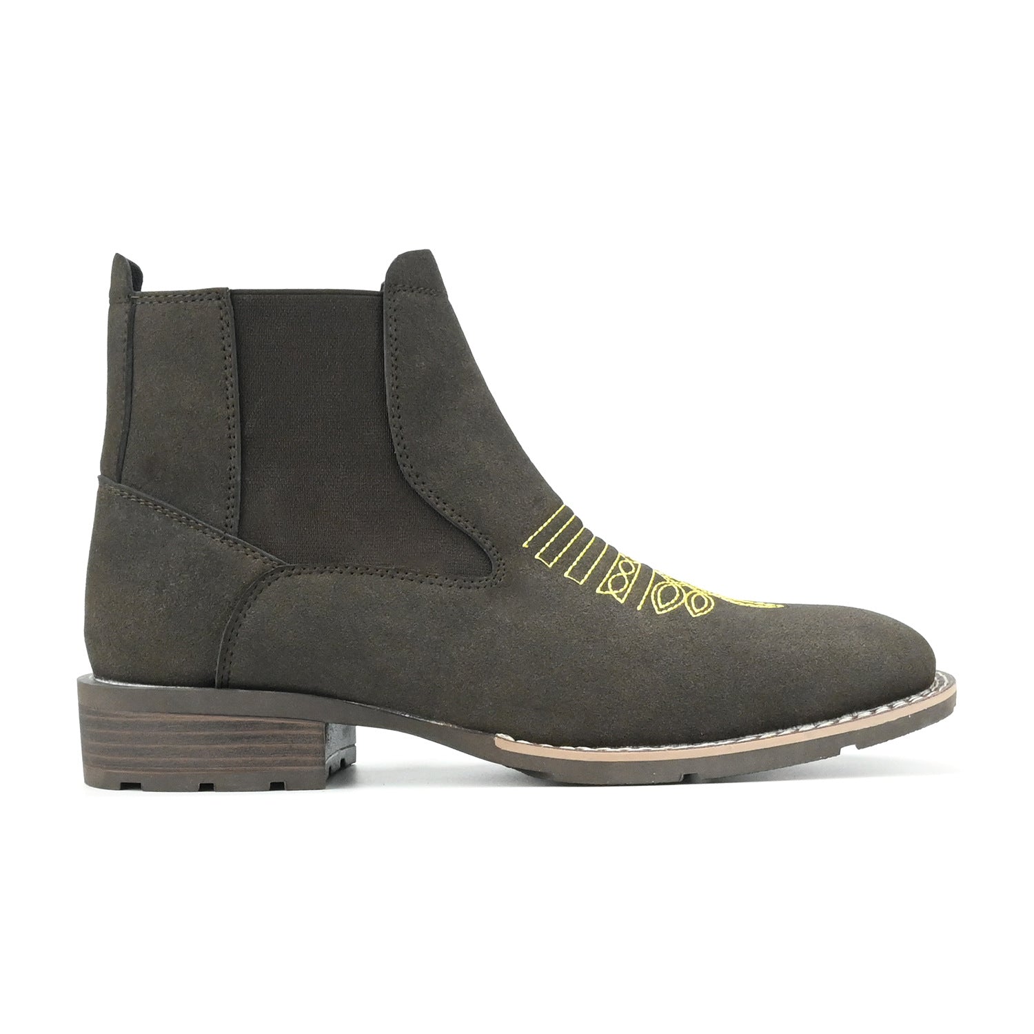 Wildking Herren Bestickte Slip-On Chelsea Boots B3045 – Stilvolle Stiefeletten mit Charakter