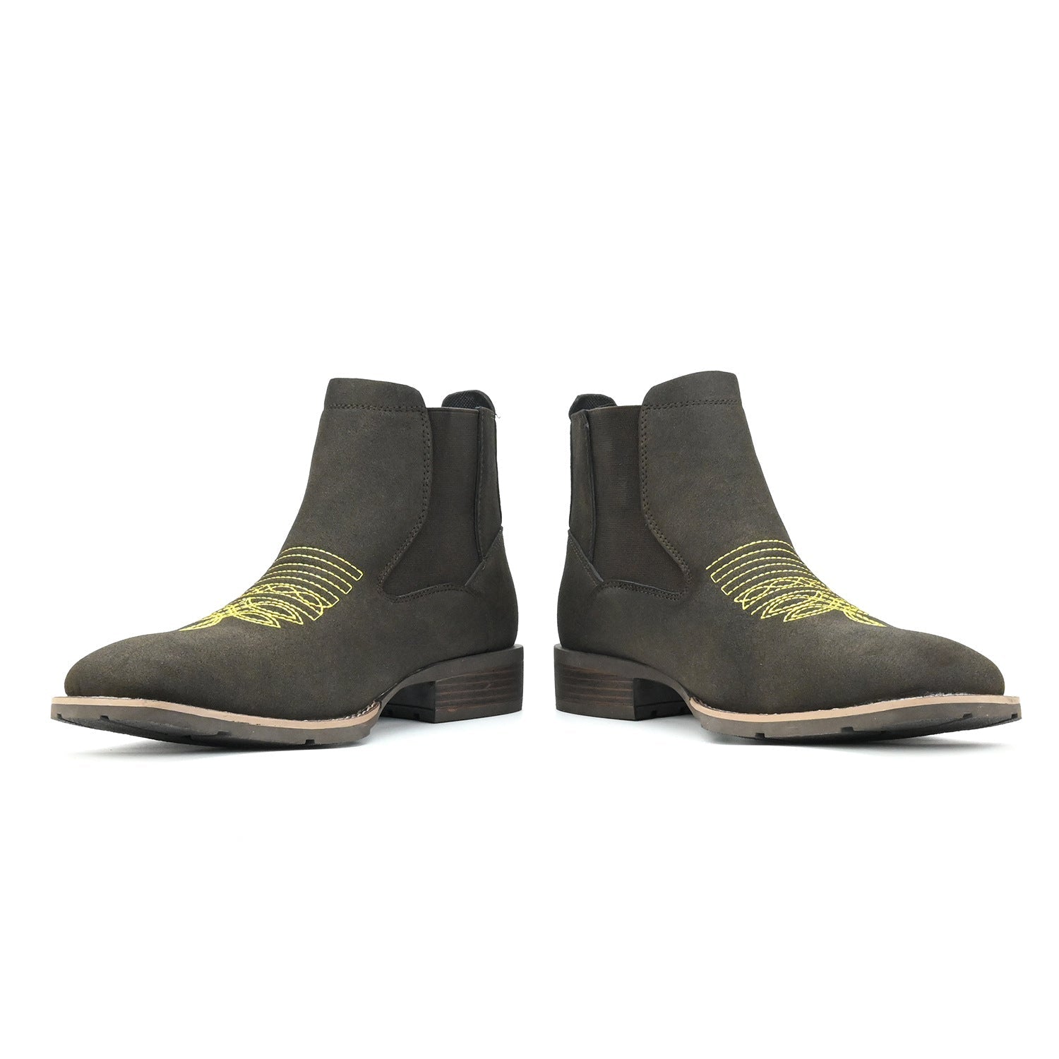 Wildking Herren Bestickte Slip-On Chelsea Boots B3045 – Stilvolle Stiefeletten mit Charakter