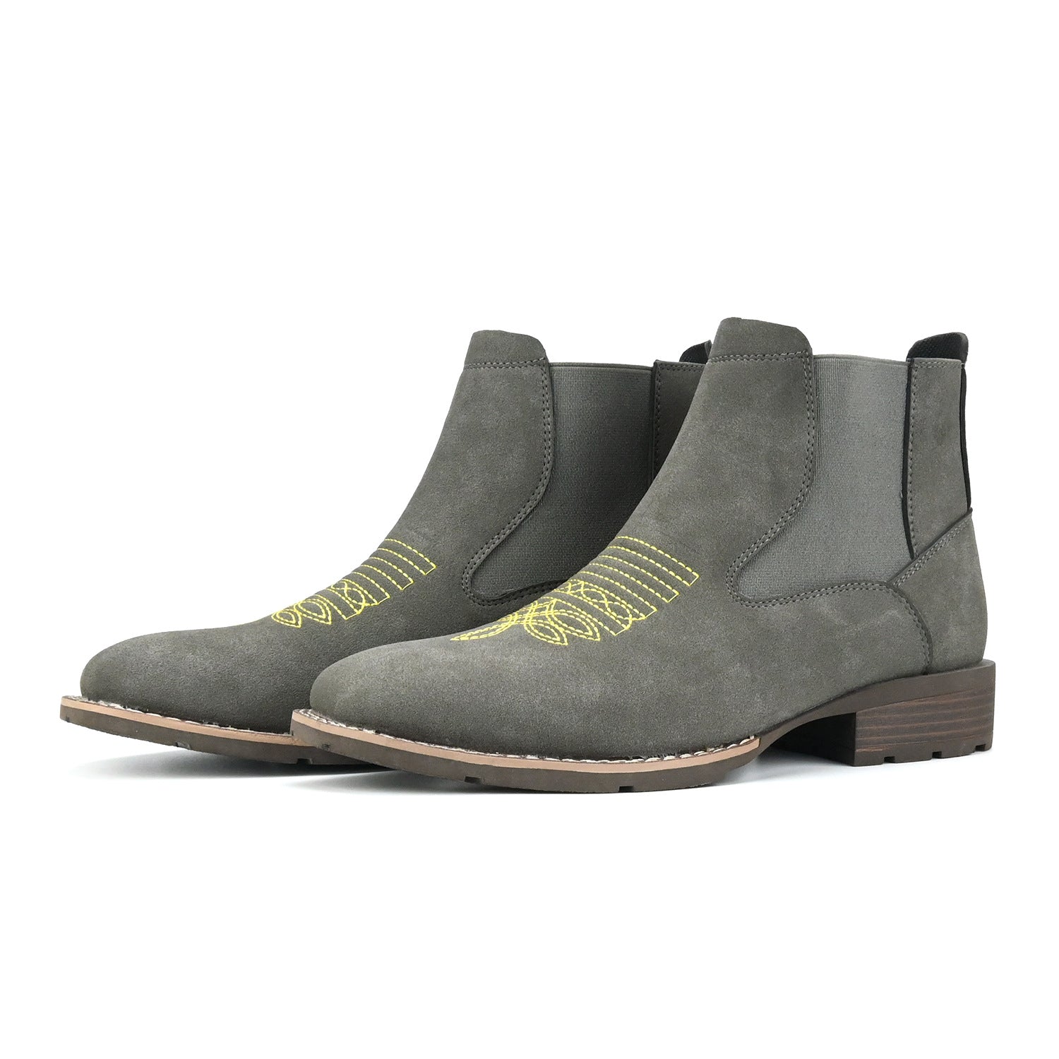Wildking Herren Bestickte Slip-On Chelsea Boots B3045 – Stilvolle Stiefeletten mit Charakter