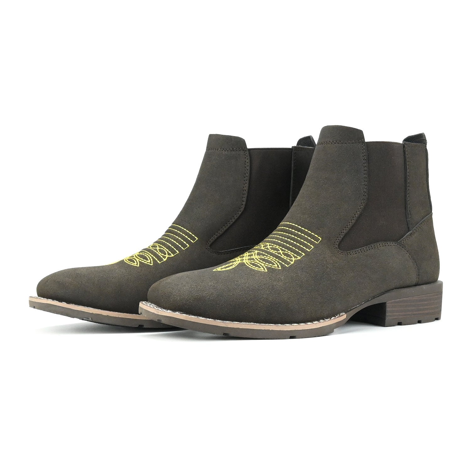Wildking Herren Bestickte Slip-On Chelsea Boots B3045 – Stilvolle Stiefeletten mit Charakter