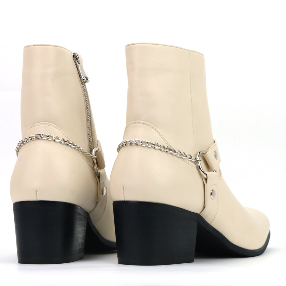 Wildking Herren Fashion Boots – High Heel Chain Chelsea Boots B7003