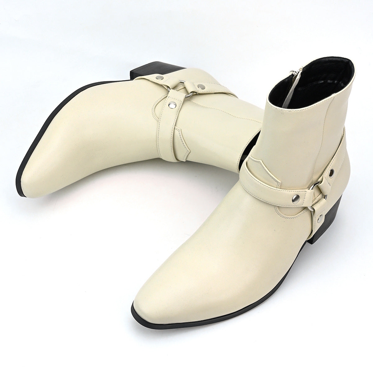 Wildking Herren Fashion Boots mit Absatz und Kette B7005