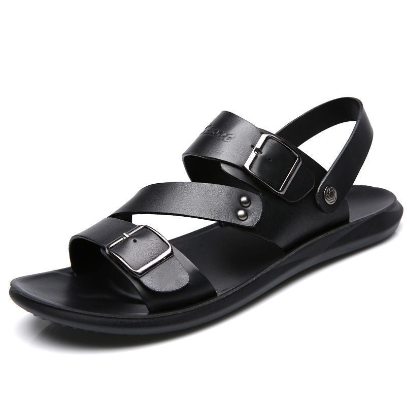 Wildking Herren Flache Slip-On Sandalen mit Doppel-Schnallen B4059