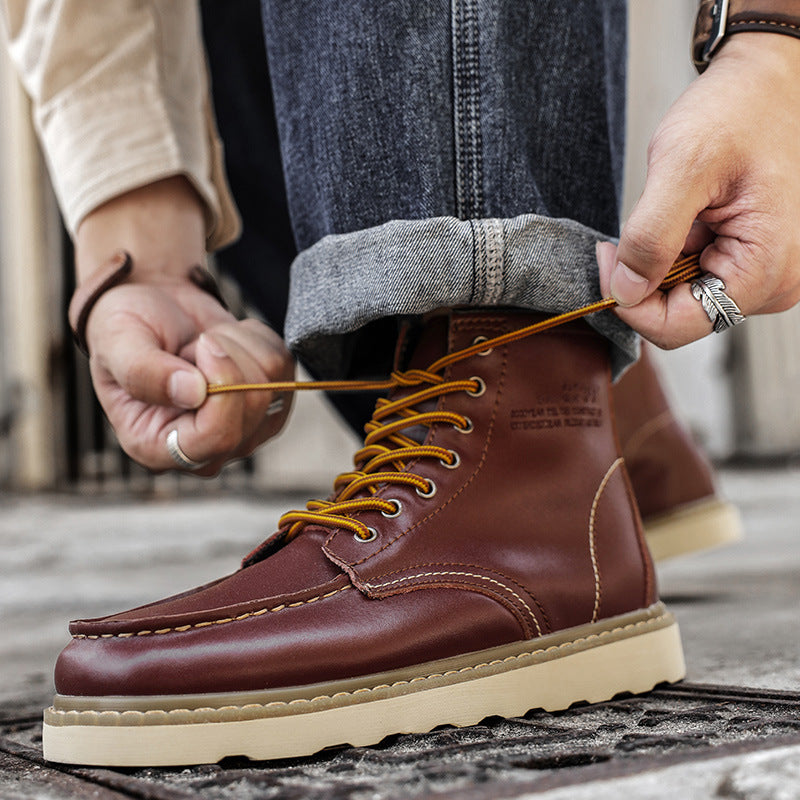 Wildking Herren Martin Boots aus Echtleder im britischen Workwear-Stil C4012