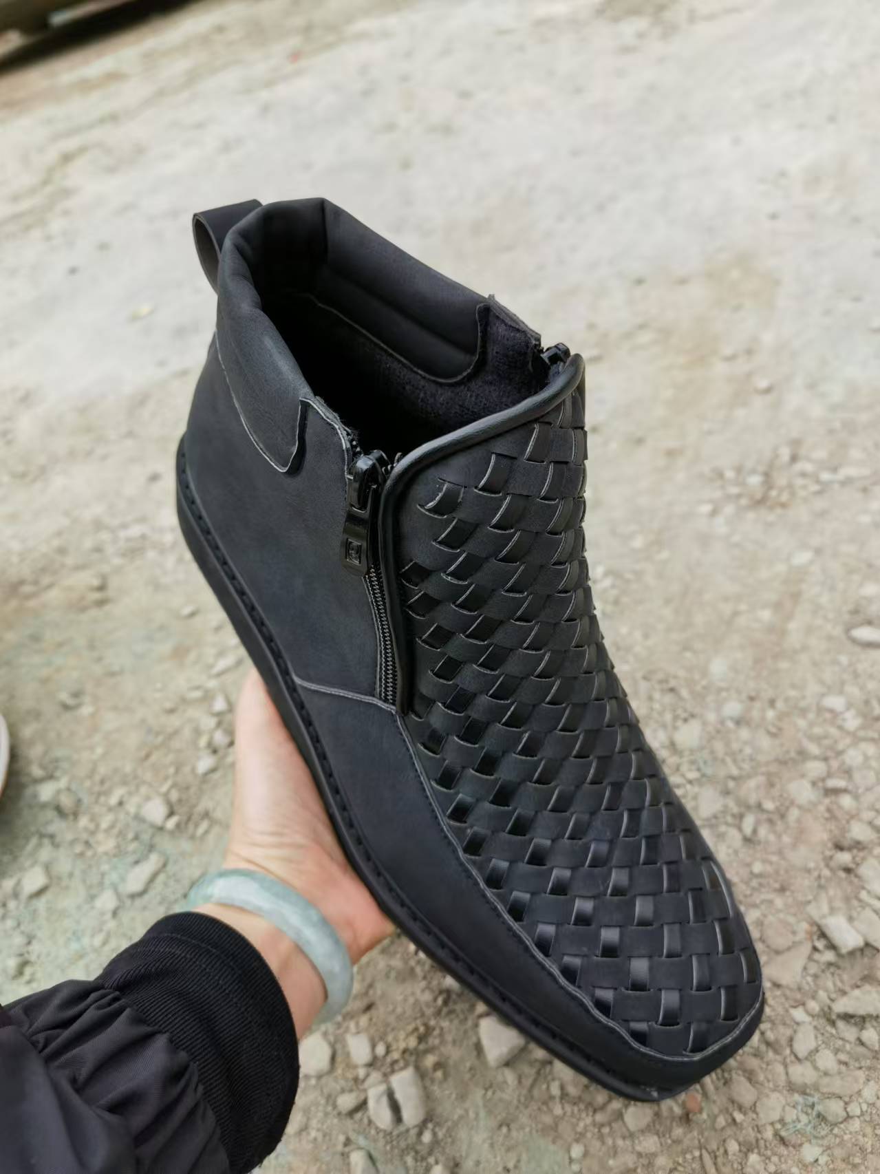 Wildking Herren Handgefertigte Western-Cowboy-Stiefel mit seitlichem Reißverschluss – Modell 1086