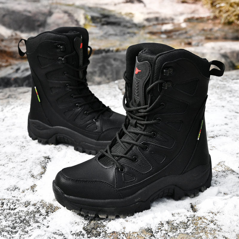 Wildking Herren High-Top Gefütterte Wasserdichte Schneestiefel mit Fleece-Futter C4238