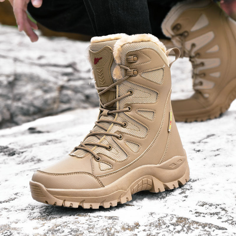 Wildking Herren High-Top Gefütterte Wasserdichte Schneestiefel mit Fleece-Futter C4238