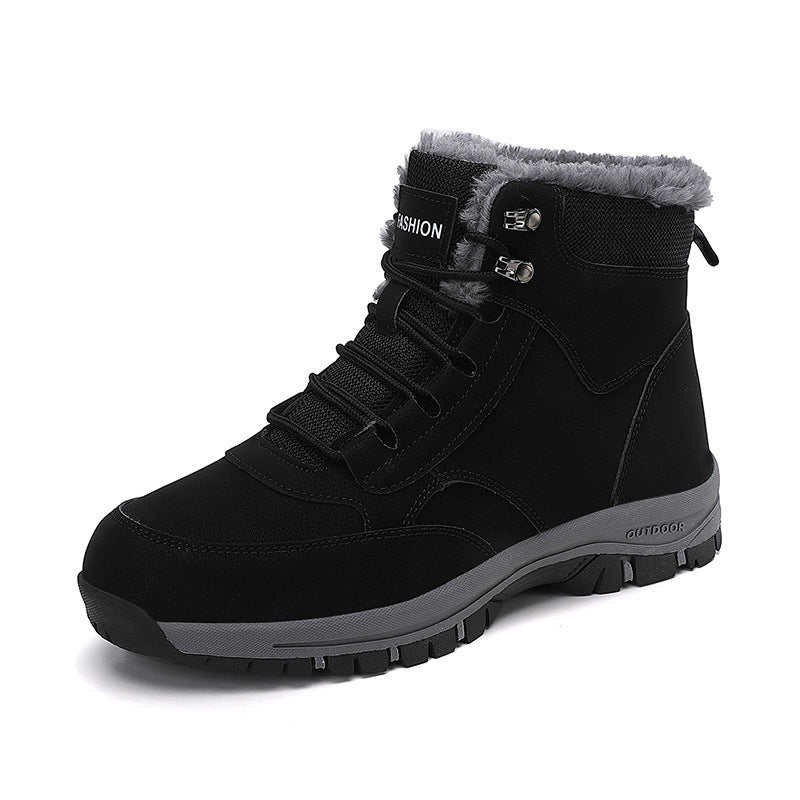Wildking Herren High-Top Gefütterte Wasserdichte Schneestiefel mit Fleece-Futter C4245