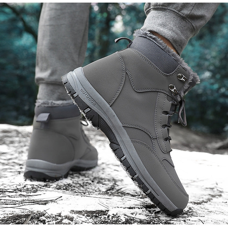 Wildking Herren High-Top Gefütterte Wasserdichte Schneestiefel mit Fleece-Futter C4245