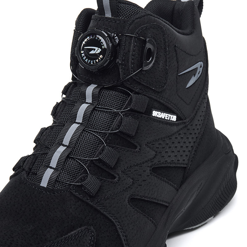 Wildking Herren Sicherheitsstiefel mit Drehverschluss – Stahlkappe & Durchtrittschutz R052