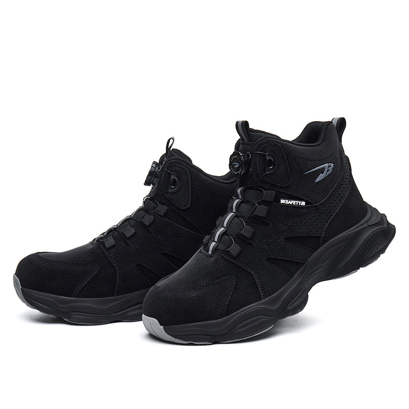 Wildking Herren Sicherheitsstiefel mit Drehverschluss – Stahlkappe & Durchtrittschutz R052