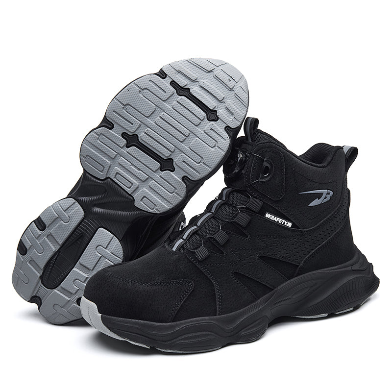 Wildking Herren Sicherheitsstiefel mit Drehverschluss – Stahlkappe & Durchtrittschutz R052