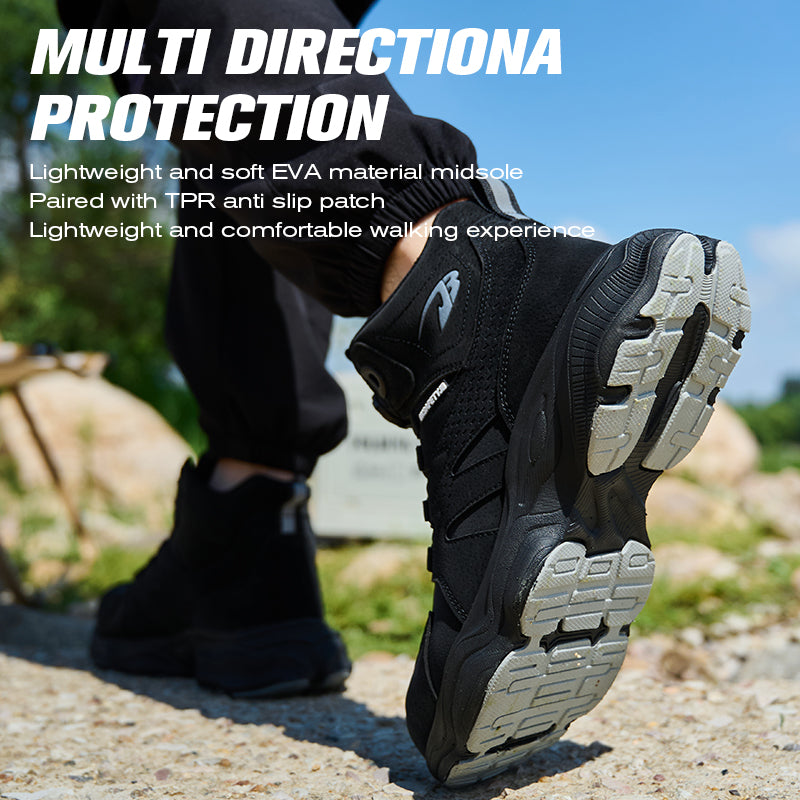Wildking Herren Sicherheitsstiefel mit Drehverschluss – Stahlkappe & Durchtrittschutz R052