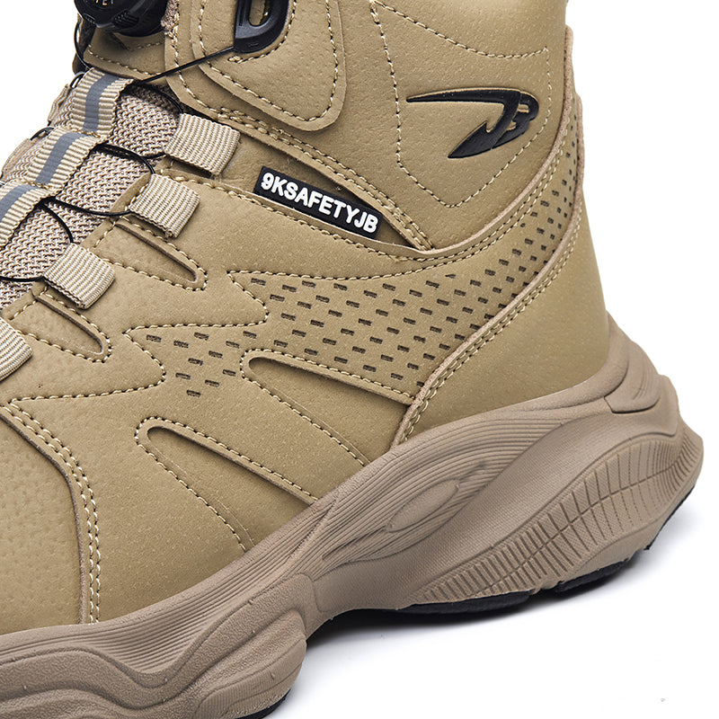 Wildking Herren Sicherheitsstiefel mit Drehverschluss – Stahlkappe & Durchtrittschutz R052