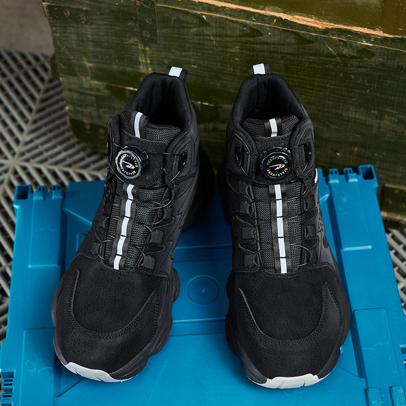 Wildking Herren Sicherheitsstiefel mit Drehverschluss – Stahlkappe & Durchtrittschutz R052