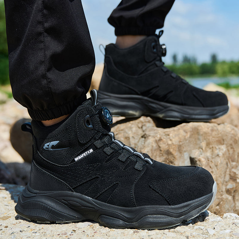 Wildking Herren Sicherheitsstiefel mit Drehverschluss – Stahlkappe & Durchtrittschutz R052