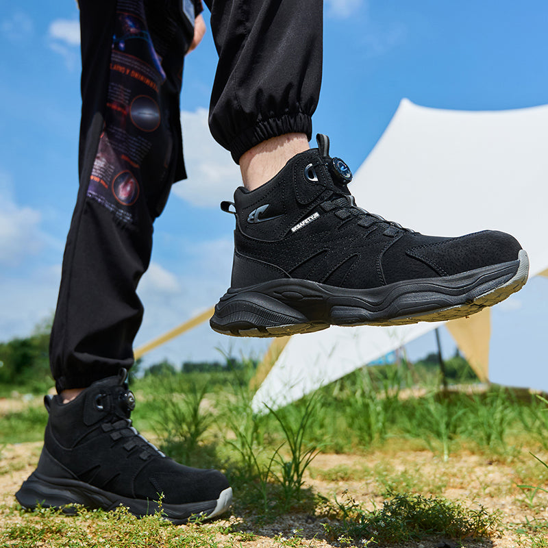Wildking Herren Sicherheitsstiefel mit Drehverschluss – Stahlkappe & Durchtrittschutz R052