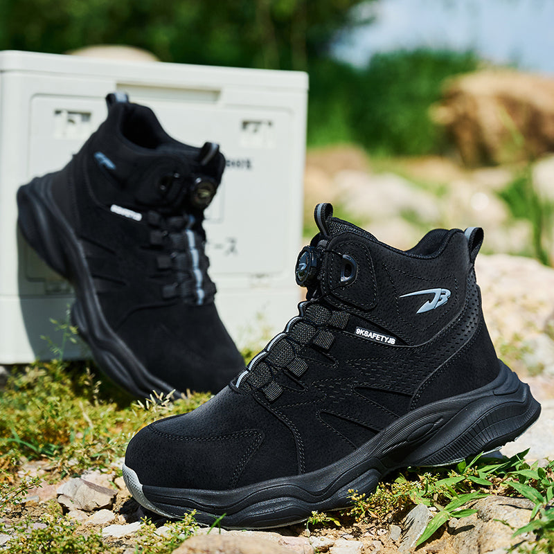 Wildking Herren Sicherheitsstiefel mit Drehverschluss – Stahlkappe & Durchtrittschutz R052