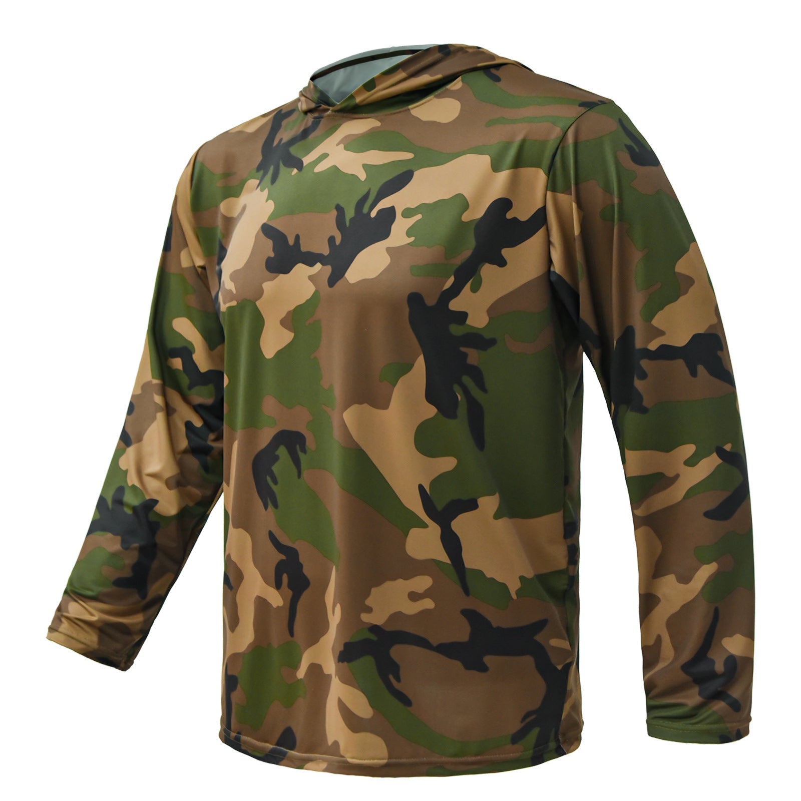 Wildking Herren Jagd- & Vogelbeobachtungs-Hoodie – Camouflage, Sonnenschutz & Schnell trocknend