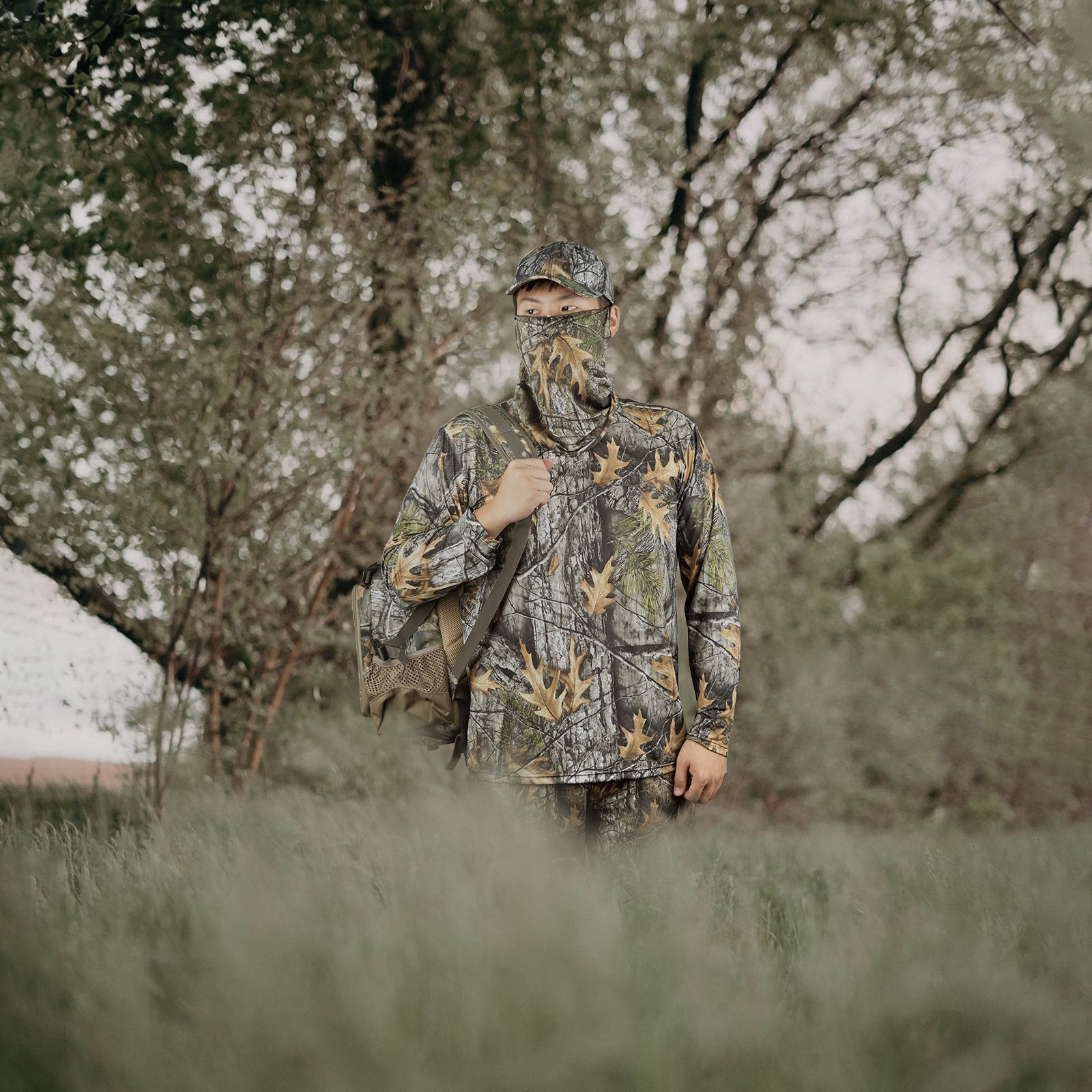 Wildking Herren Ice-Silk Jagd- und Fotografie-Top – Bionic Camouflage, Sonnenschutz & Atmungsaktiv