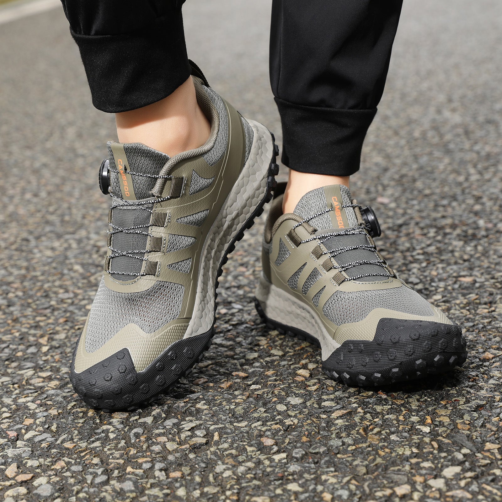 Wildking Herren Sneakers mit Drehverschluss und Elastik-Band D3014