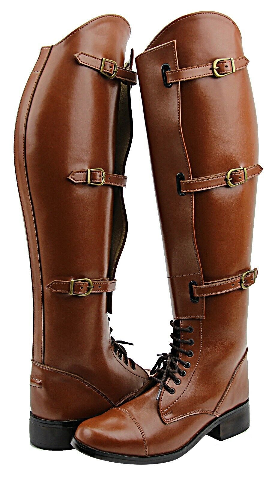 Wildking Herren Biker Boots B3011 – Schnürstiefel mit runder Spitze & Blockabsatz