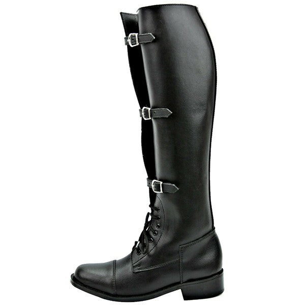 Wildking Herren Biker Boots B3011 – Schnürstiefel mit runder Spitze & Blockabsatz