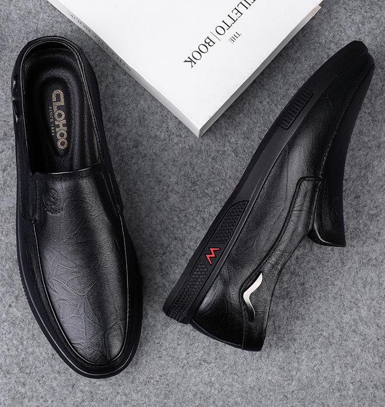 Wildking Herren Leder Business Casual Slip-On Loafers 7.0